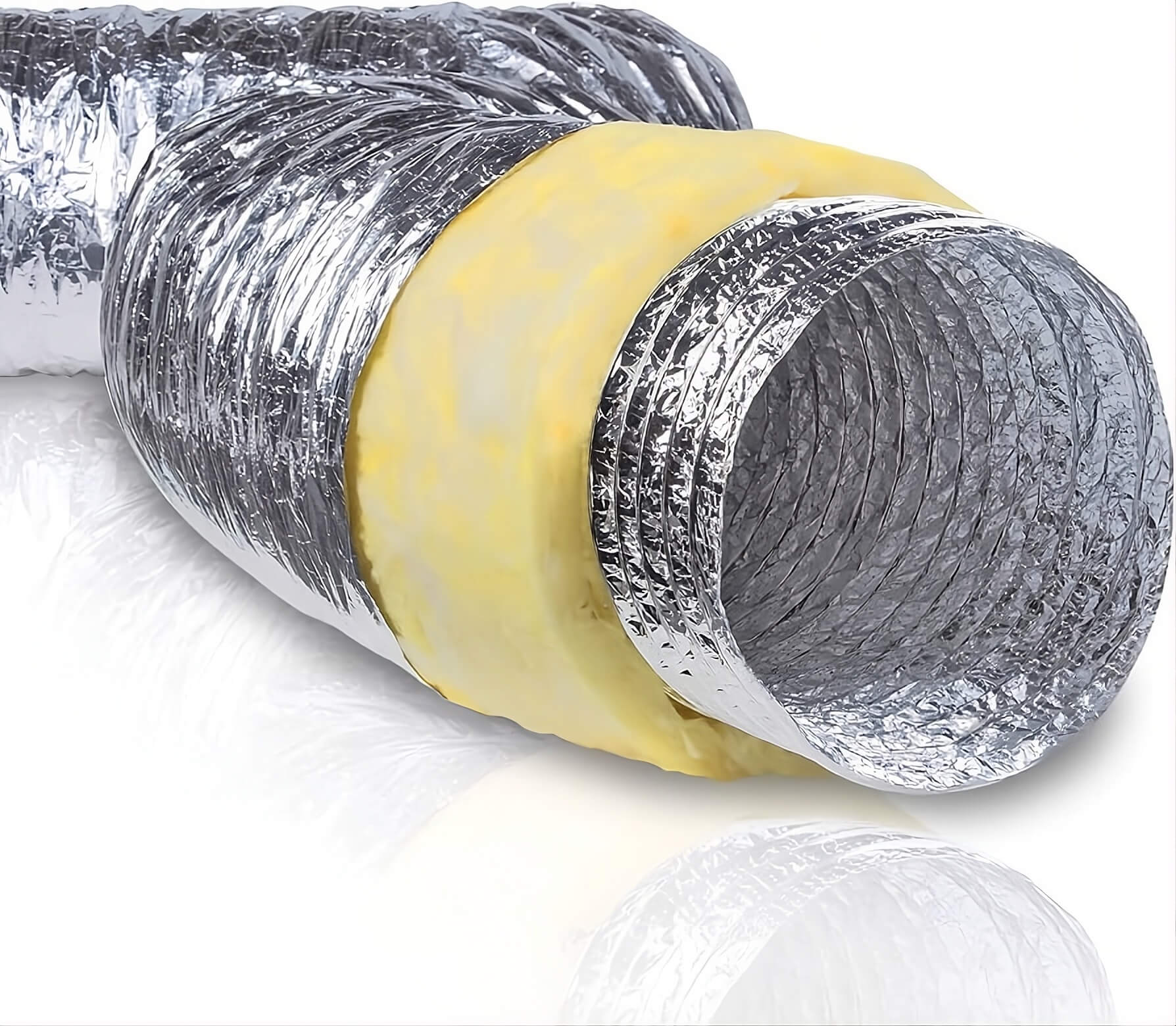 Insulated Flexible Air Duct Layers with Glass Wool Thermal Insulation