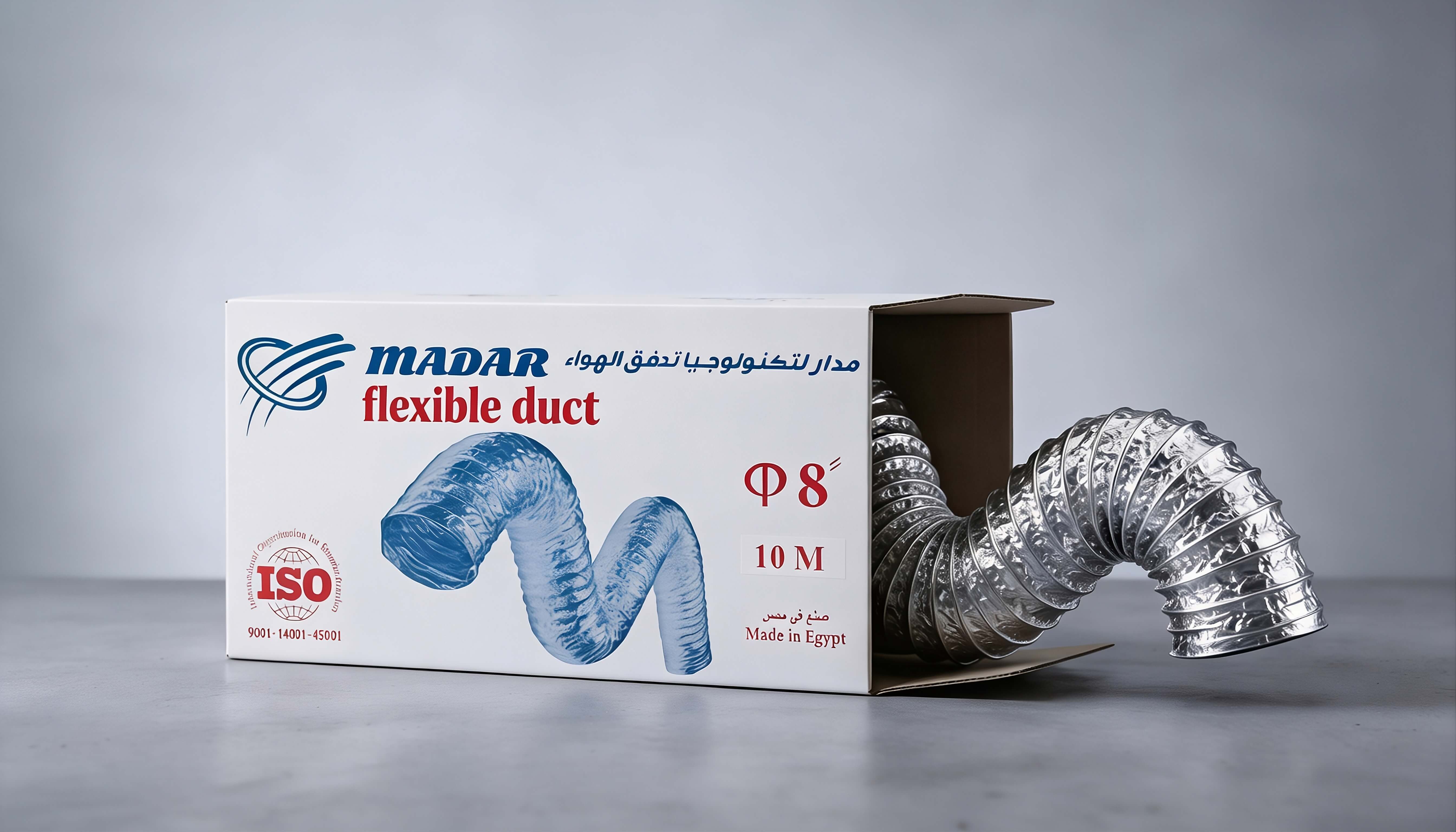 Madar Flexible Aluminum HVAC Air Duct Packaging and Ductwork